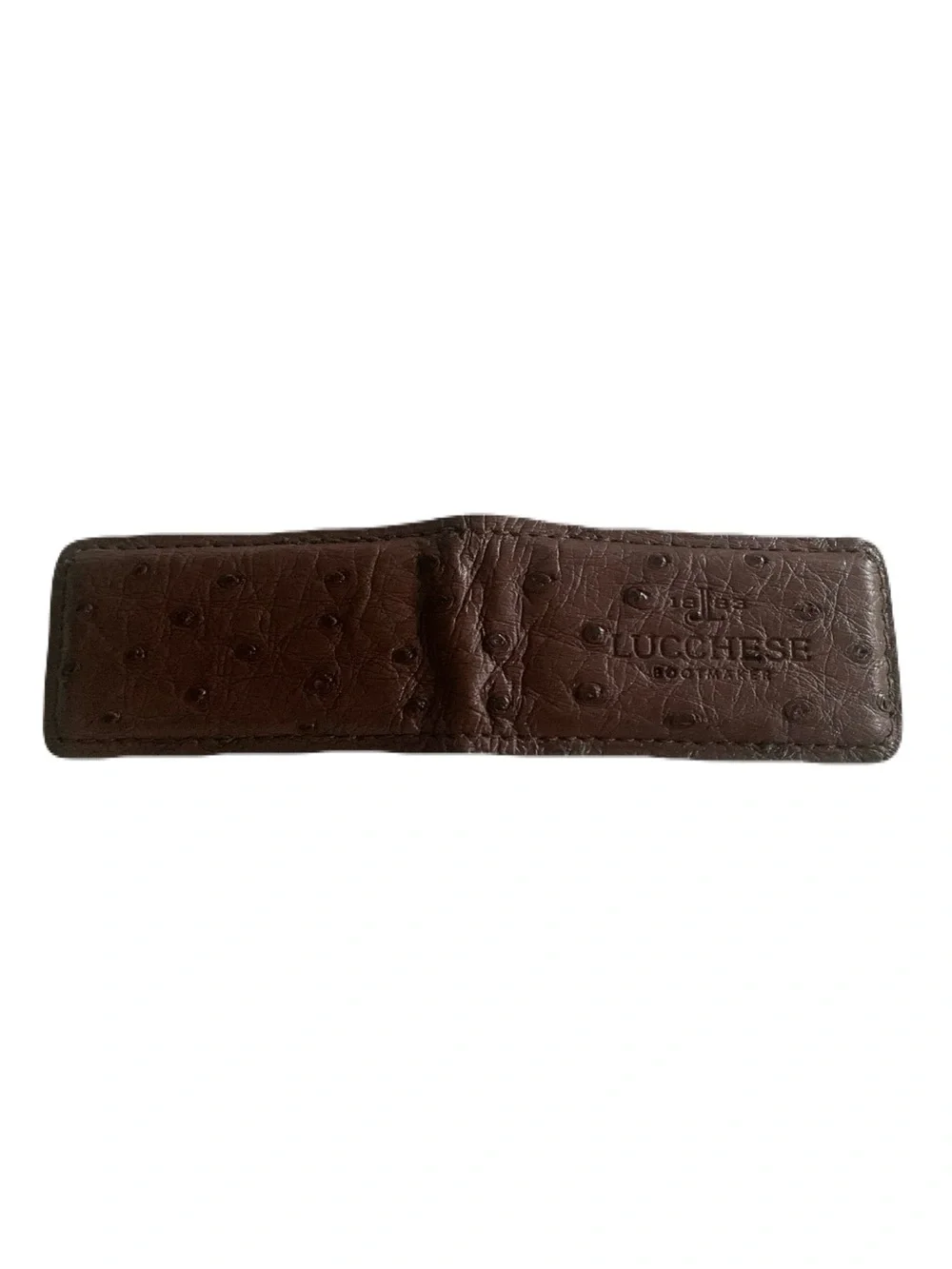 Dark Brown Genuine Ostrich-Magnetic Money Clip Exotic Western Country Lucchese